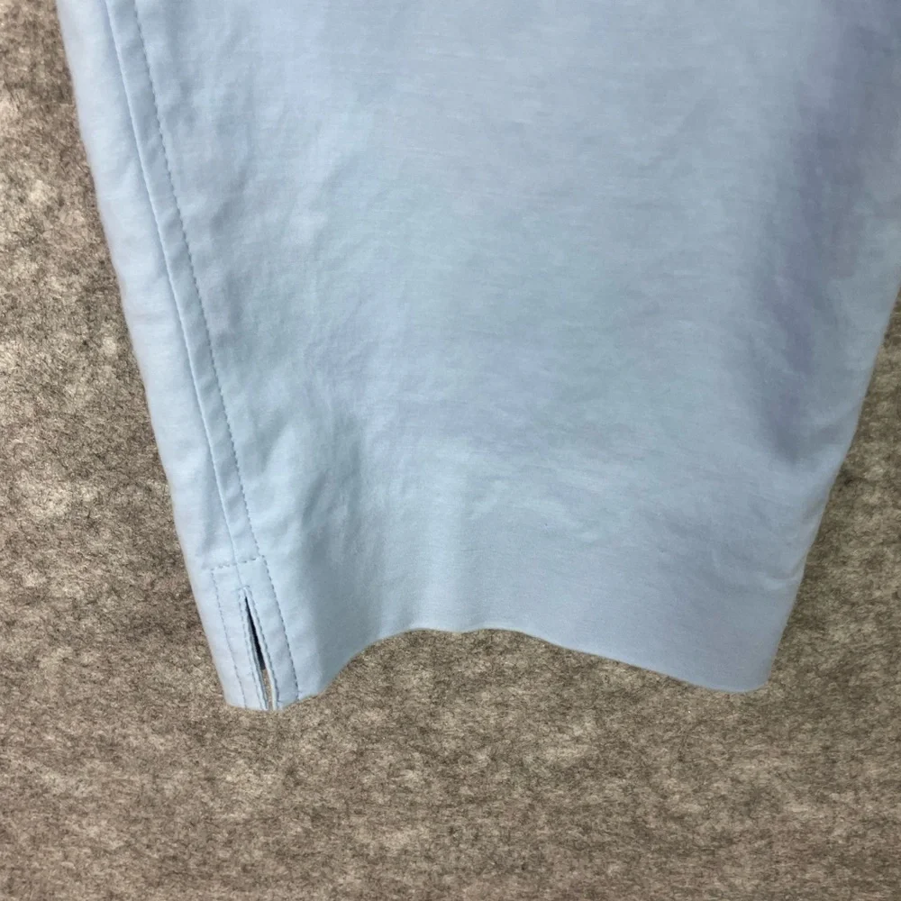 St. John Pants Womens 10 Pastel Blue Cropped Ankle Side Zip Dressy Made in USA